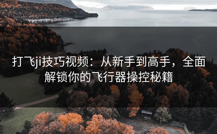 打飞ji技巧视频：从新手到高手，全面解锁你的飞行器操控秘籍