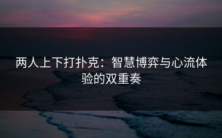 两人上下打扑克：智慧博弈与心流体验的双重奏